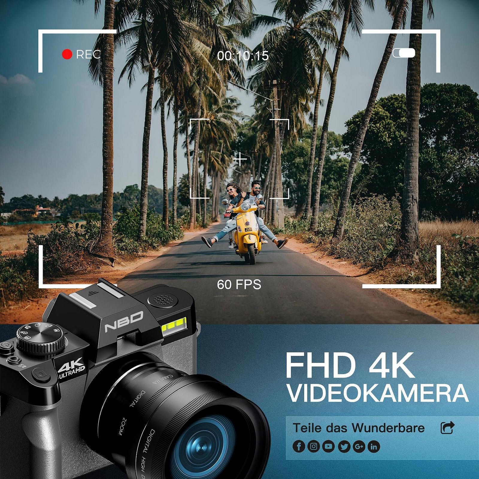 Цифровая камера NBD 4K 48MP 16X Zoom - Black, фото №3 Цифровая камера NBD 4K 48MP 16X Zoom - Black, фото №3