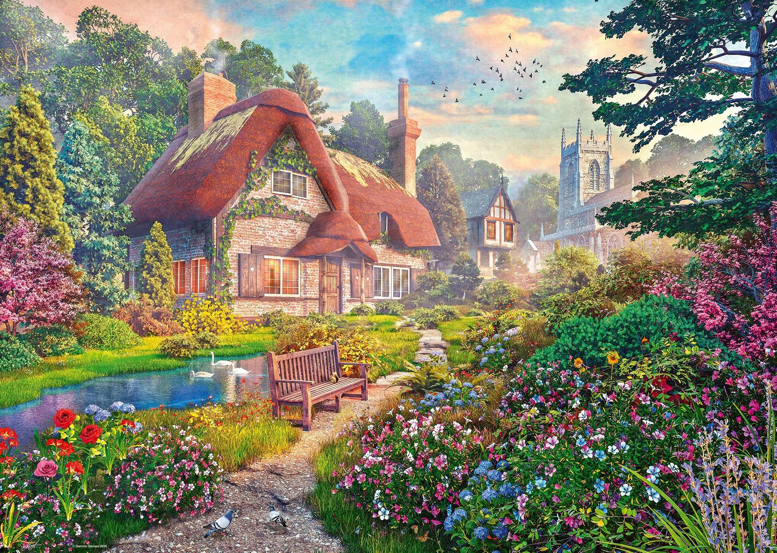 Пазл Oak Tree Cottage 1000 элементов, фото №1 Пазл Oak Tree Cottage 1000 элементов, фото №1