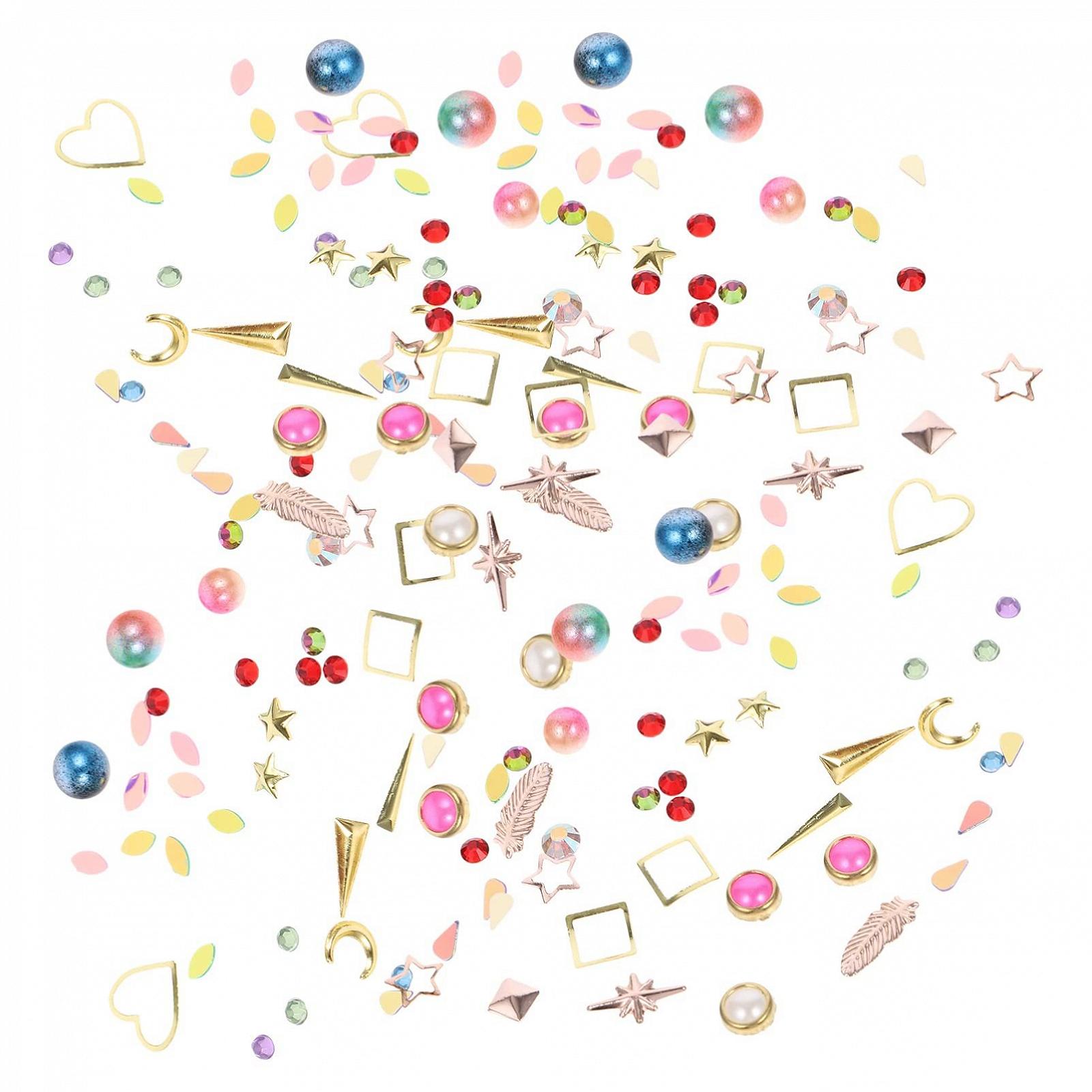 Аксессуары для ногтей Lurrose, 9 коробок, стразы, подвески для ногтей, фото №1 Аксессуары для ногтей Lurrose, 9 коробок, стразы, подвески для ногтей, фото №1