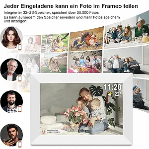 Цифровая фоторамка Frameo 10.1" WiFi 1280x800 IPS 32 ГБ Белый synthetic.ua - Фото 1