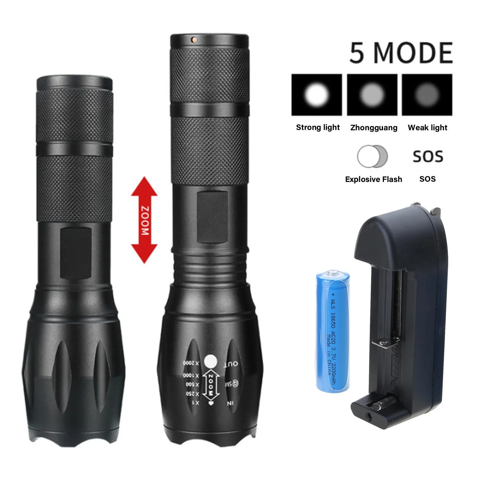 Маленький світлодіодний ліхтарик для кемпінгу, походів, скелелазіння, зовнішнього освітлення, фото №2