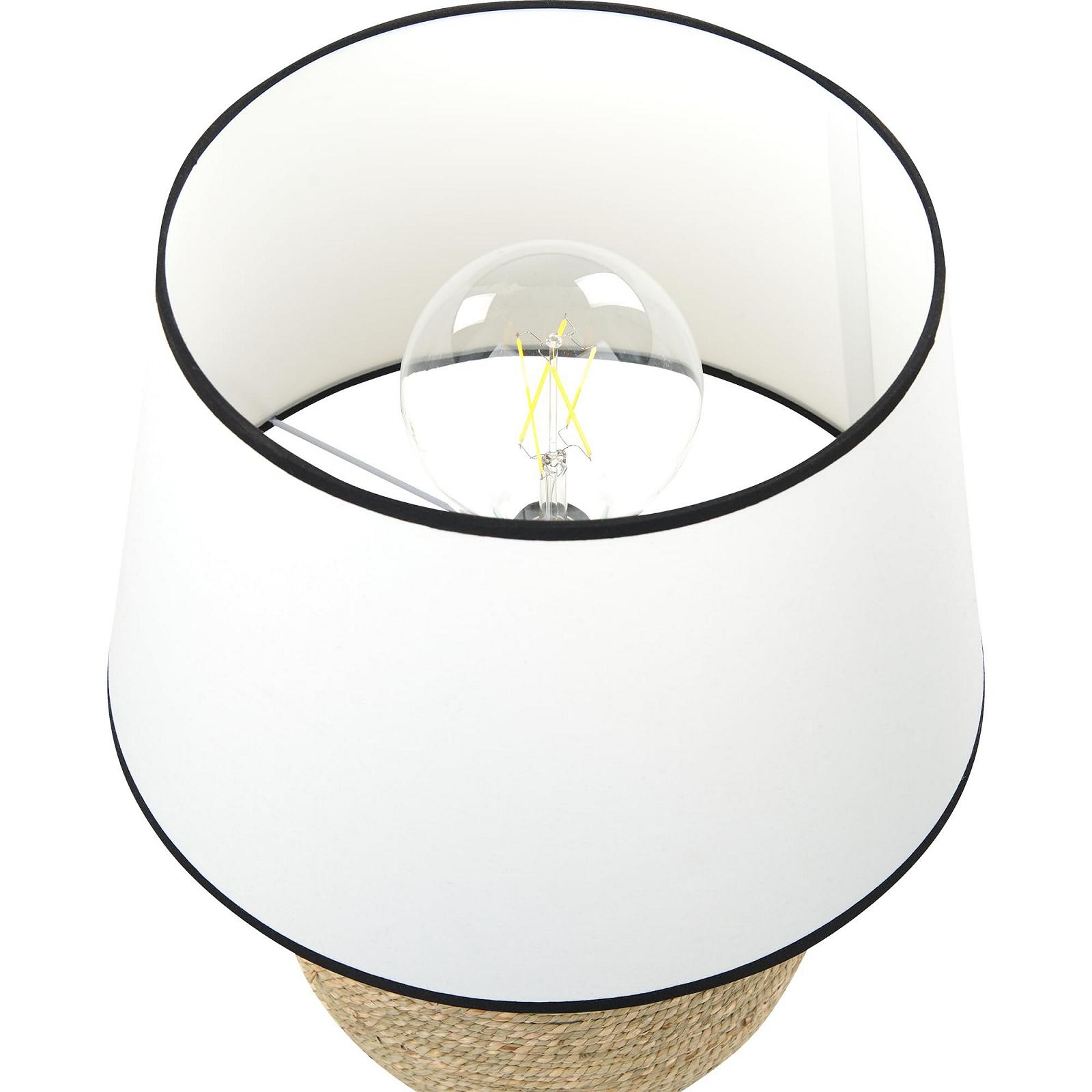 Настільна лампа Growee Солом'яна мотузка Тканинний абажур Конусна форма 1-лампова Boho Natural, фото №4