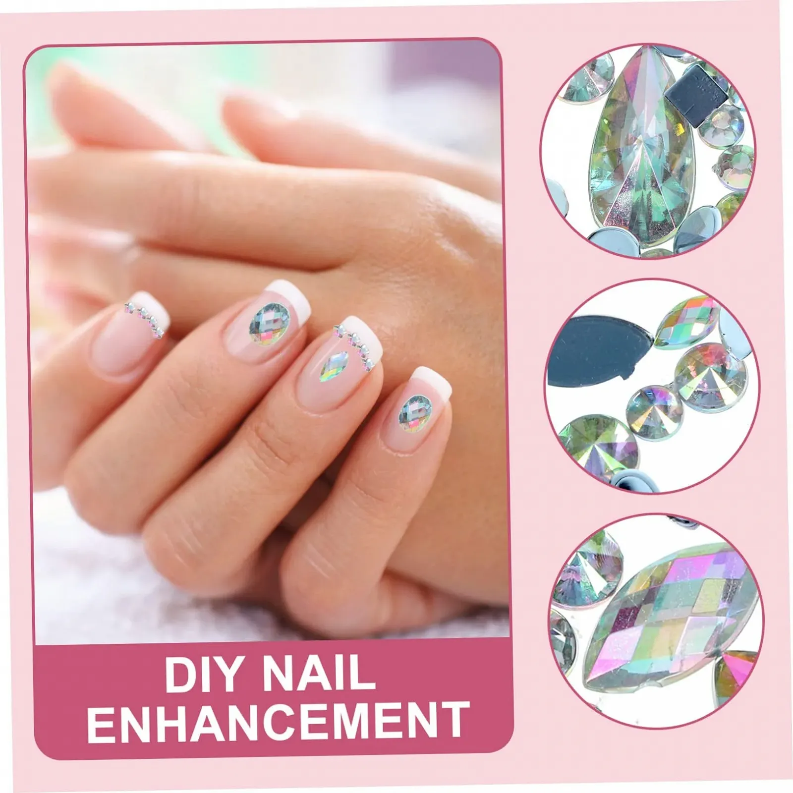 Стразы акриловые PLAFOPE Плоские Разноцветные, 300 шт, фото №6