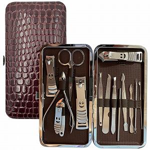 Купити Набір для манікюру та педикюру з нержавіючої сталі, 14 предметів - Фото 1 Набір для манікюру та педикюру з нержавіючої сталі, 14 предметів - Фото 1