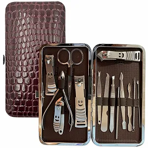 Купити Набір для манікюру та педикюру з нержавіючої сталі, 14 предметів - Фото 1 Набір для манікюру та педикюру з нержавіючої сталі, 14 предметів - Фото 1