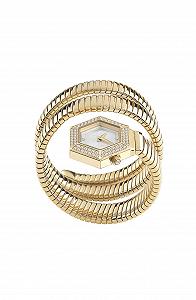 Женские часы Philipp Plein Snake Hexagon Кварцевые Аналоговые Сталь synthetic.ua - Фото 1