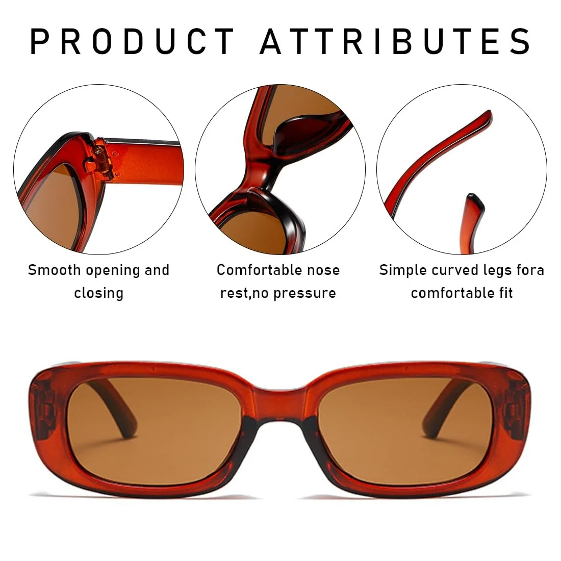 Вінтажні сонцезахисні окуляри Aurasky, набір з 4 штук, ретро прямокутні, фото №3 Вінтажні сонцезахисні окуляри Aurasky, набір з 4 штук, ретро прямокутні, фото №3