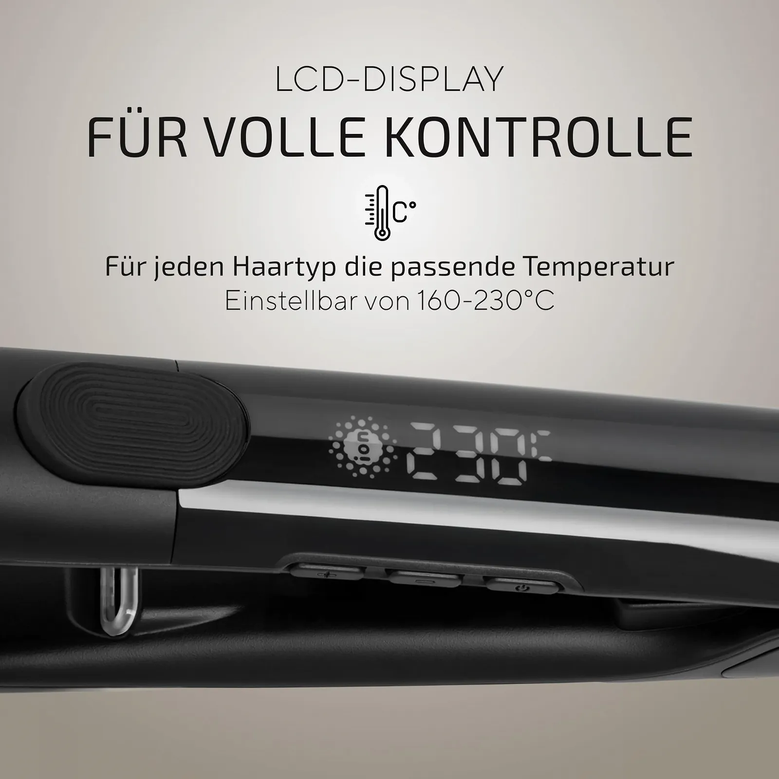 Выпрямитель для волос LCD-дисплей Кнопка на ручке Быстрый нагрев за 20 секунд Ионизация, фото №6