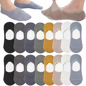 Шкарпетки-слідки, 8 пар, розмір 35-38 та 39-42, бавовна - Фото 1