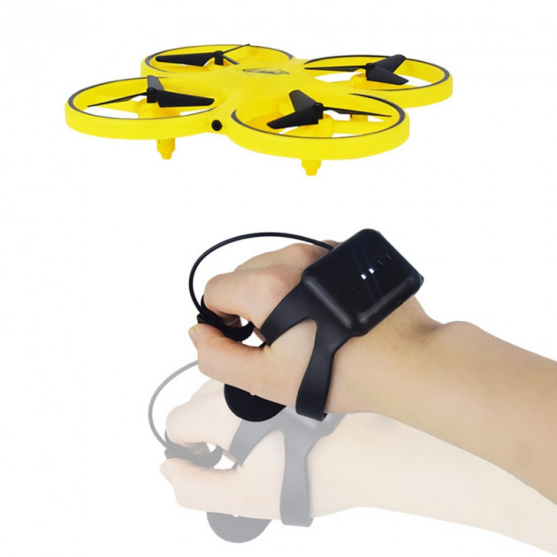 Квадрокоптер Tracker Drone управление жестами руки ручной дрон управляется перчаткой часами на игрушка ребёнку (PV-140091899), фото №3