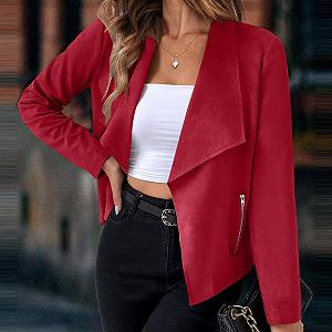 Куртка Женская Мотоциклетная Suede Look Голубая synthetic.ua - Фото 1