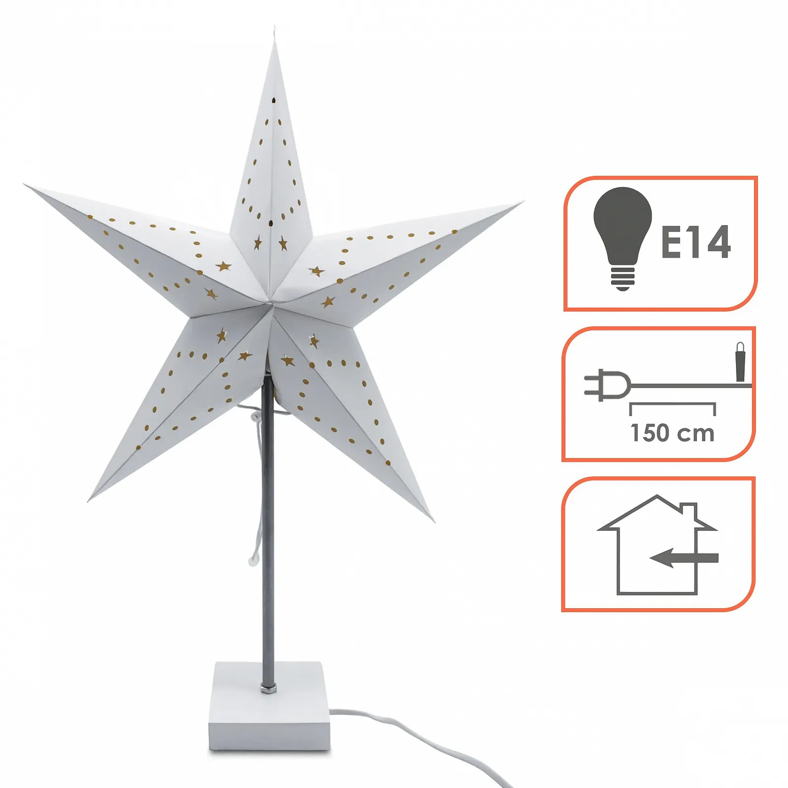 Настільна лампа Paper Star Light Різдвяна зірка 60 x 45 см, фото №3