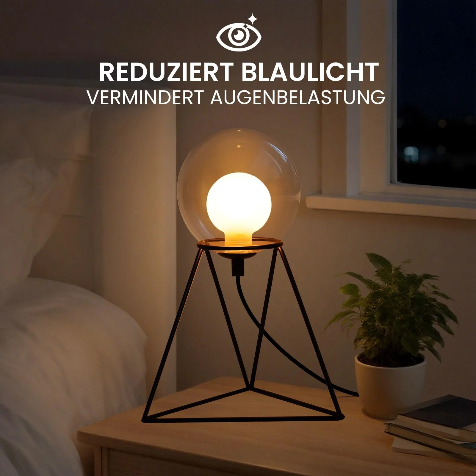 Настільна лампа Industrial металева скляна 2200K Warm White Iron Stand, фото №3