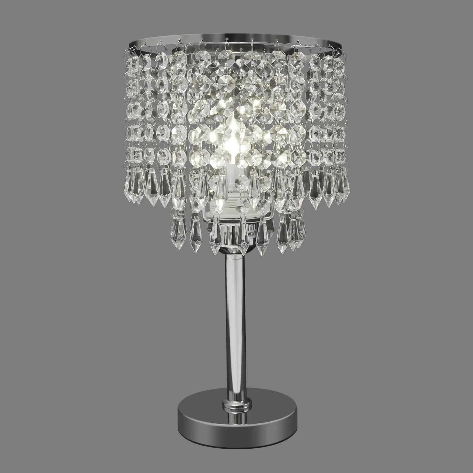 Настільна лампа Crystal Glass Кришталева E27 Silver, фото №2