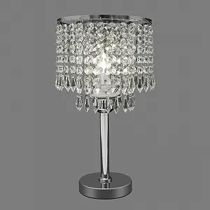 Настільна лампа Crystal Glass Кришталева E27 Silver synthetic.ua - Фото 1