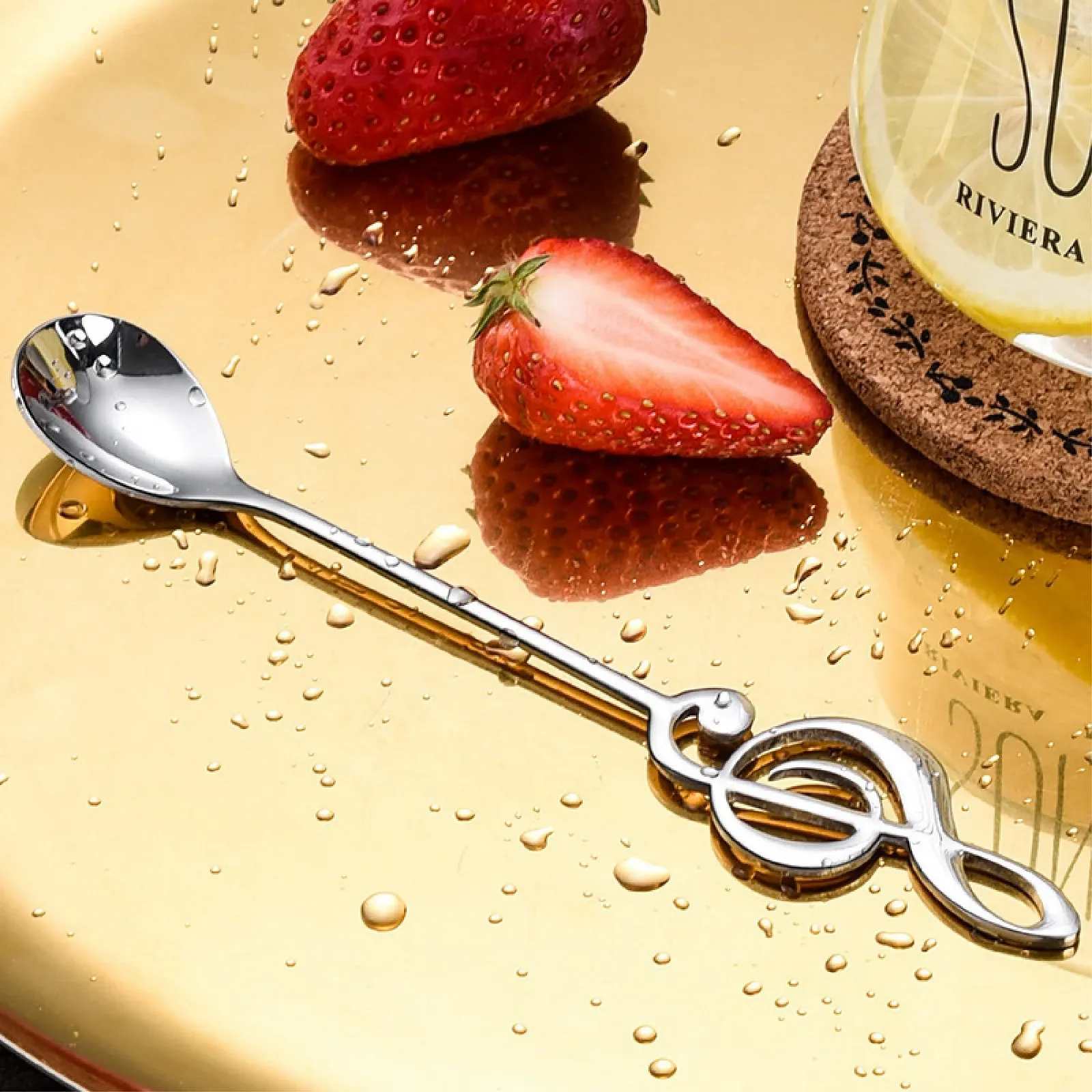 Набір Чайних Ложок 2 шт., Музичні Кавові, фото №4