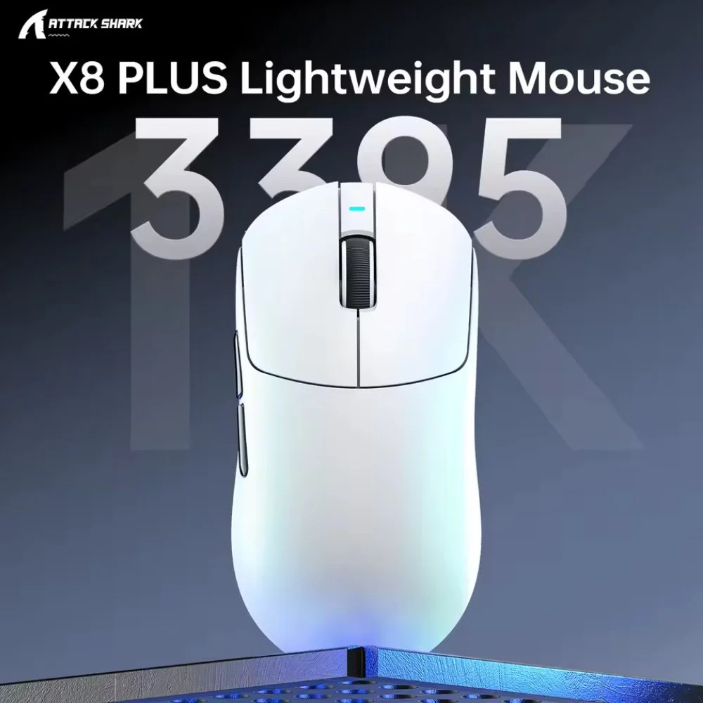 Миша Attack Shark X8 Pro PAW3395Pro 40000DPI 700IPS 60G 1000Hz Black, фото №4