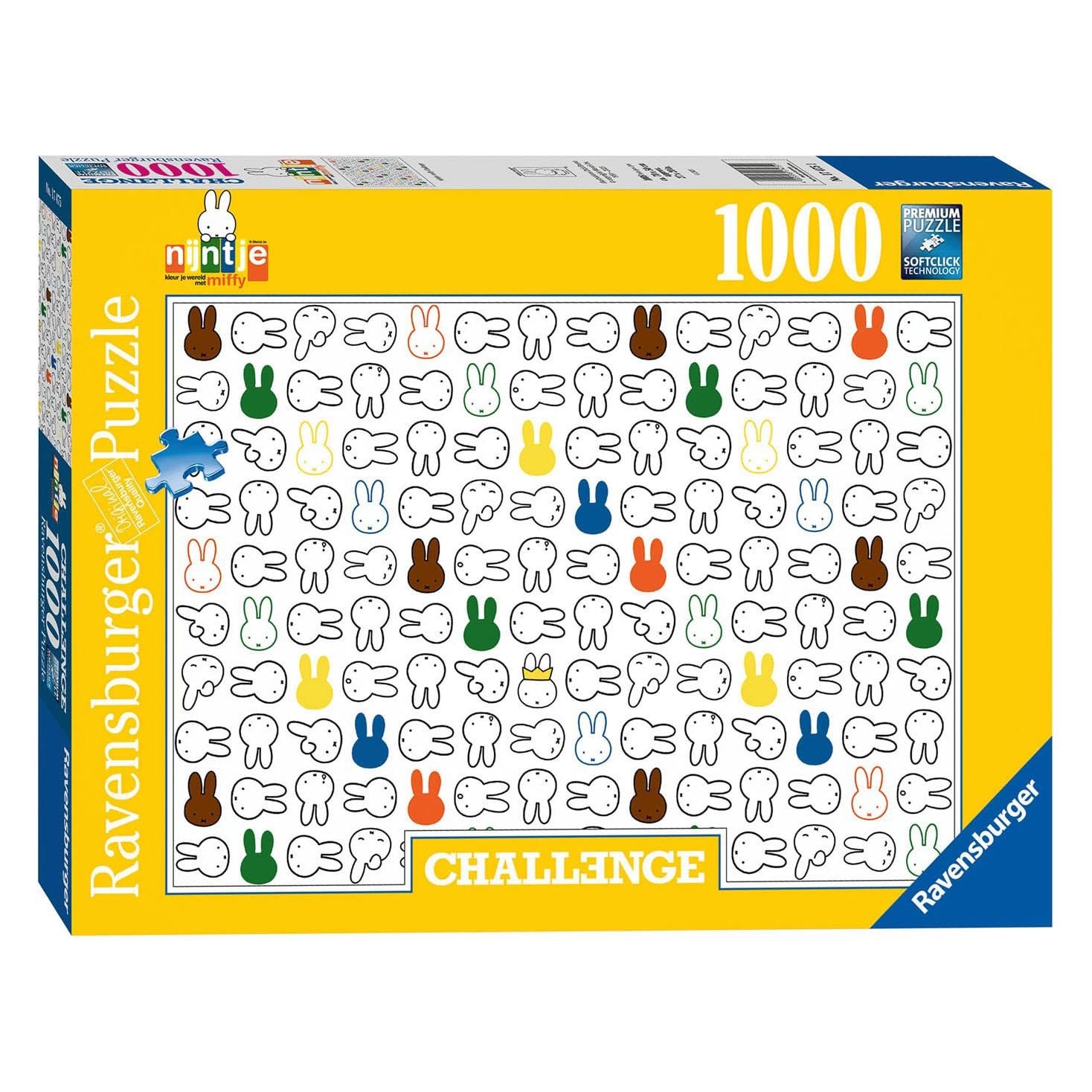 Пазл Ravensburger Challenge Miffy 1000 элементов 70 x 50 см, фото №1 Пазл Ravensburger Challenge Miffy 1000 элементов 70 x 50 см, фото №1