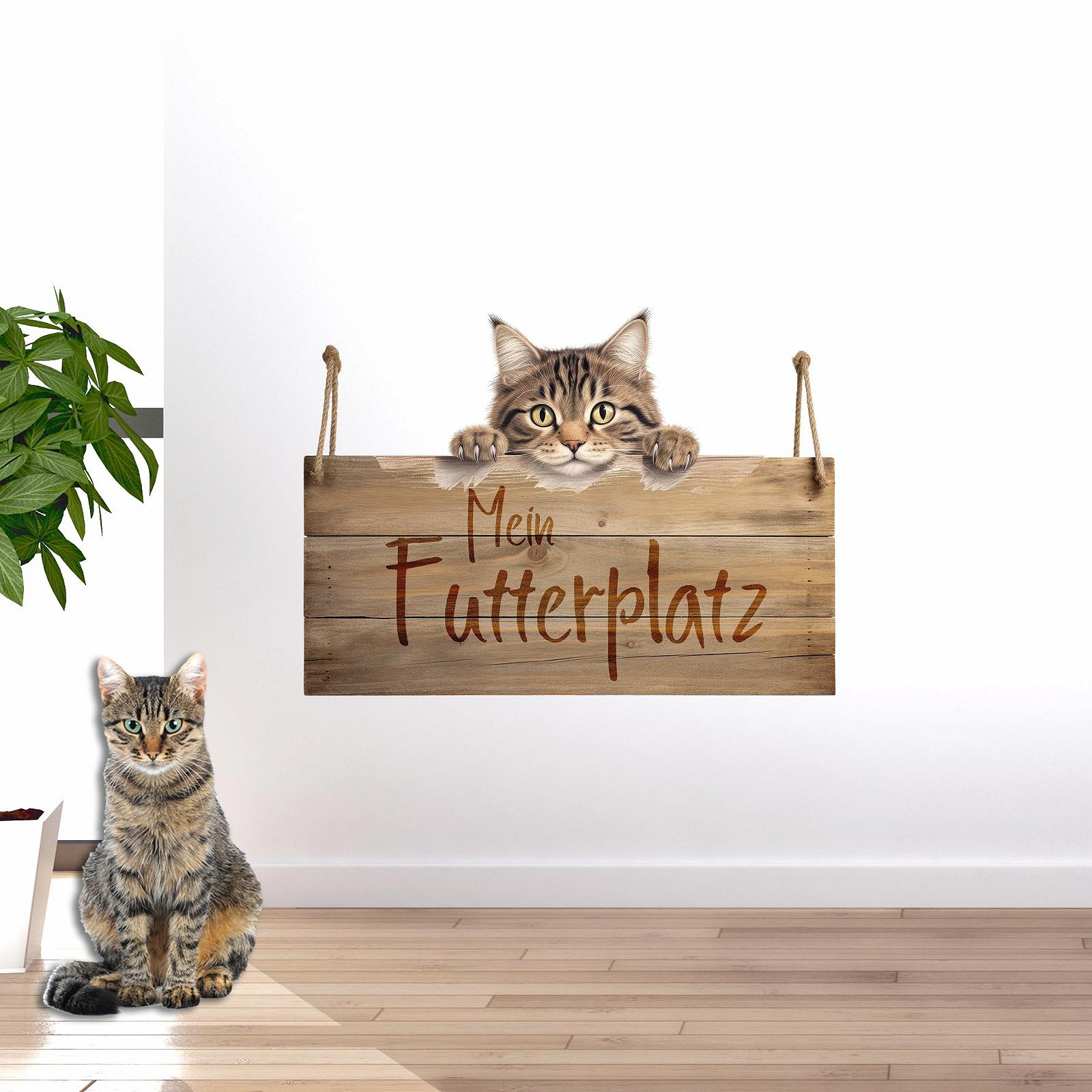 Наклейка на стіну GRAZDesign My Feeding Place Cat Wood Look 55 x 40 см, фото №4 Наклейка на стіну GRAZDesign My Feeding Place Cat Wood Look 55 x 40 см, фото №4
