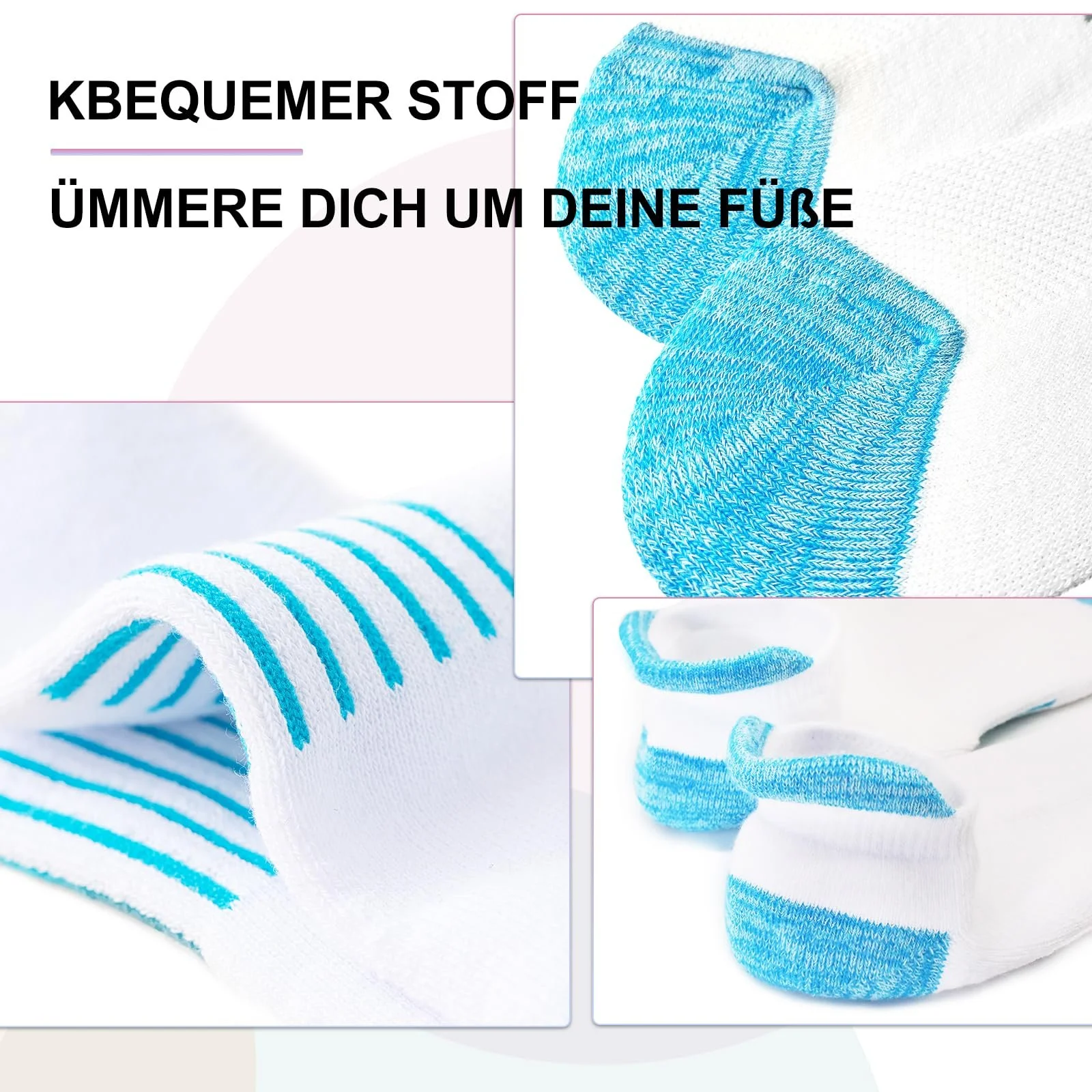 Носки Trainer Женские Хлопковые Спортивные Дышащие Короткие Противомозольные Носки Женские Мягкие для Бега 6 Пар 35-38/39-42, фото №3