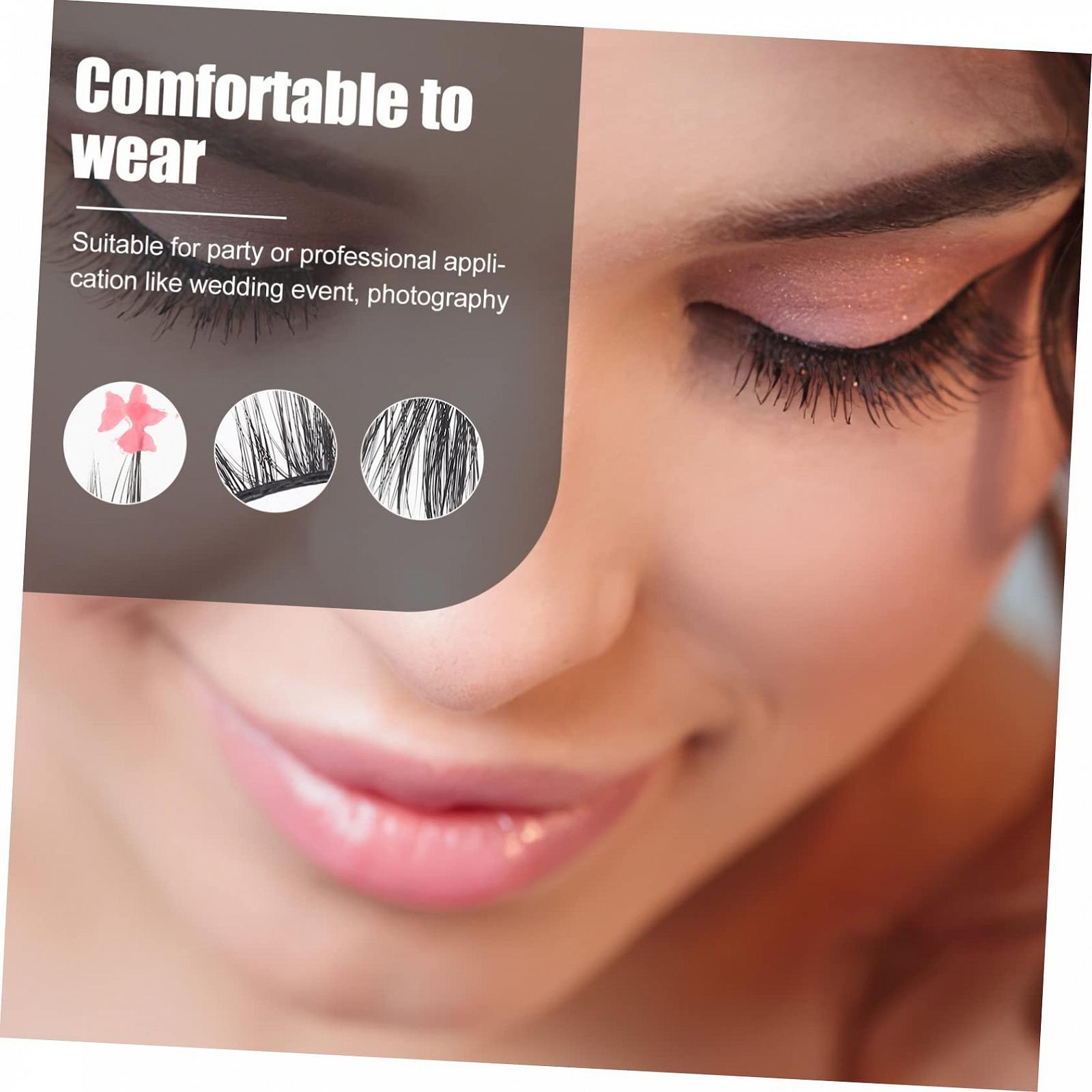 Ресницы накладные Miss Cosmetics из химического волокна с блестками, 1 пара, фото №3