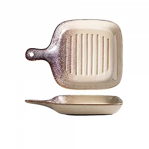 Форма для запекания лазаньи керамическая термостойкая плоская synthetic.ua - Фото 1