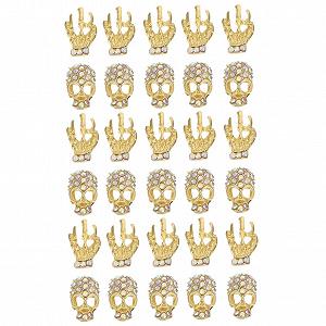 Прикраси для нігтів Череп 60 шт. Аксесуари для Хеллоуїна для жінок та дівчат - Фото 1