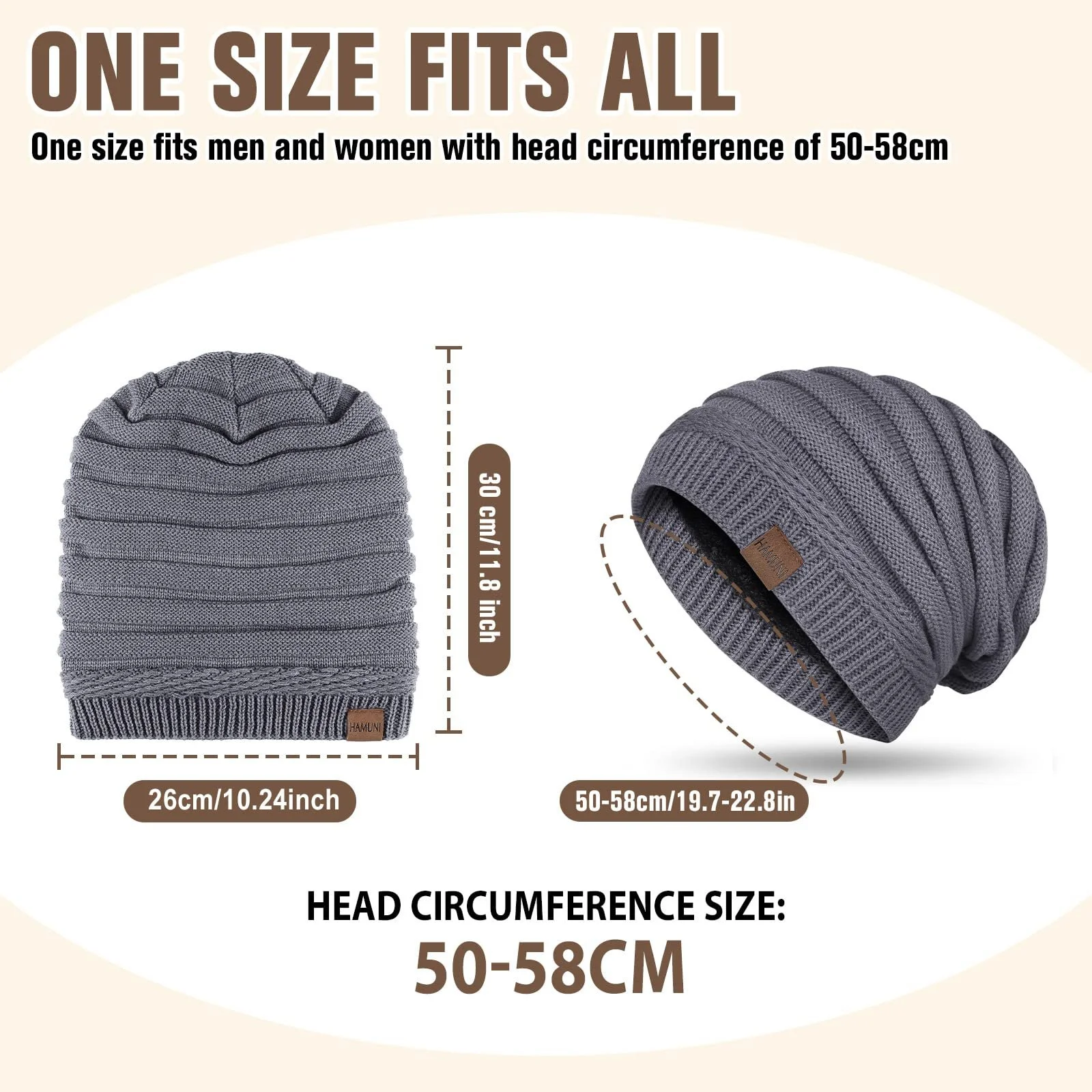 Шапка HAMUNI Женская, дышащая вязаная, фото №3 Шапка HAMUNI Женская, дышащая вязаная, фото №3