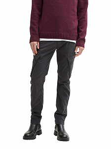 Штани Tapered cargo trousers 1044724-10899 Tom Tailor Темно-сірий M - Фото 1