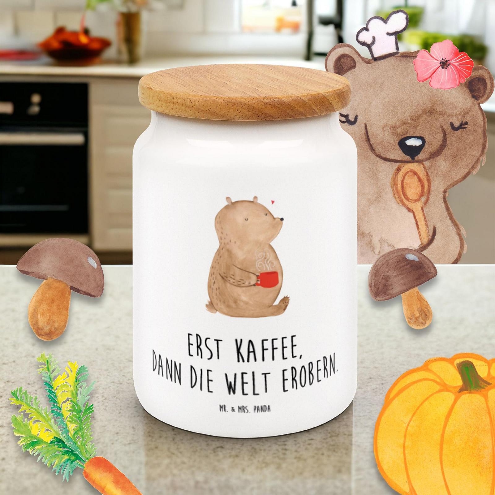 Керамічна ємність Mr. & Mrs. Panda Bear Coffee Ceramic Jar, фото №4