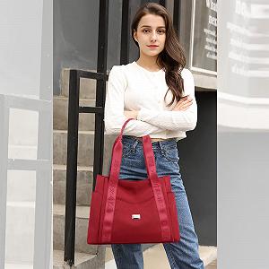 Сумка NICOLE & DORIS Shopper, велика, багатофункціональна, повсякденна, Burgundy synthetic.ua - Фото 1