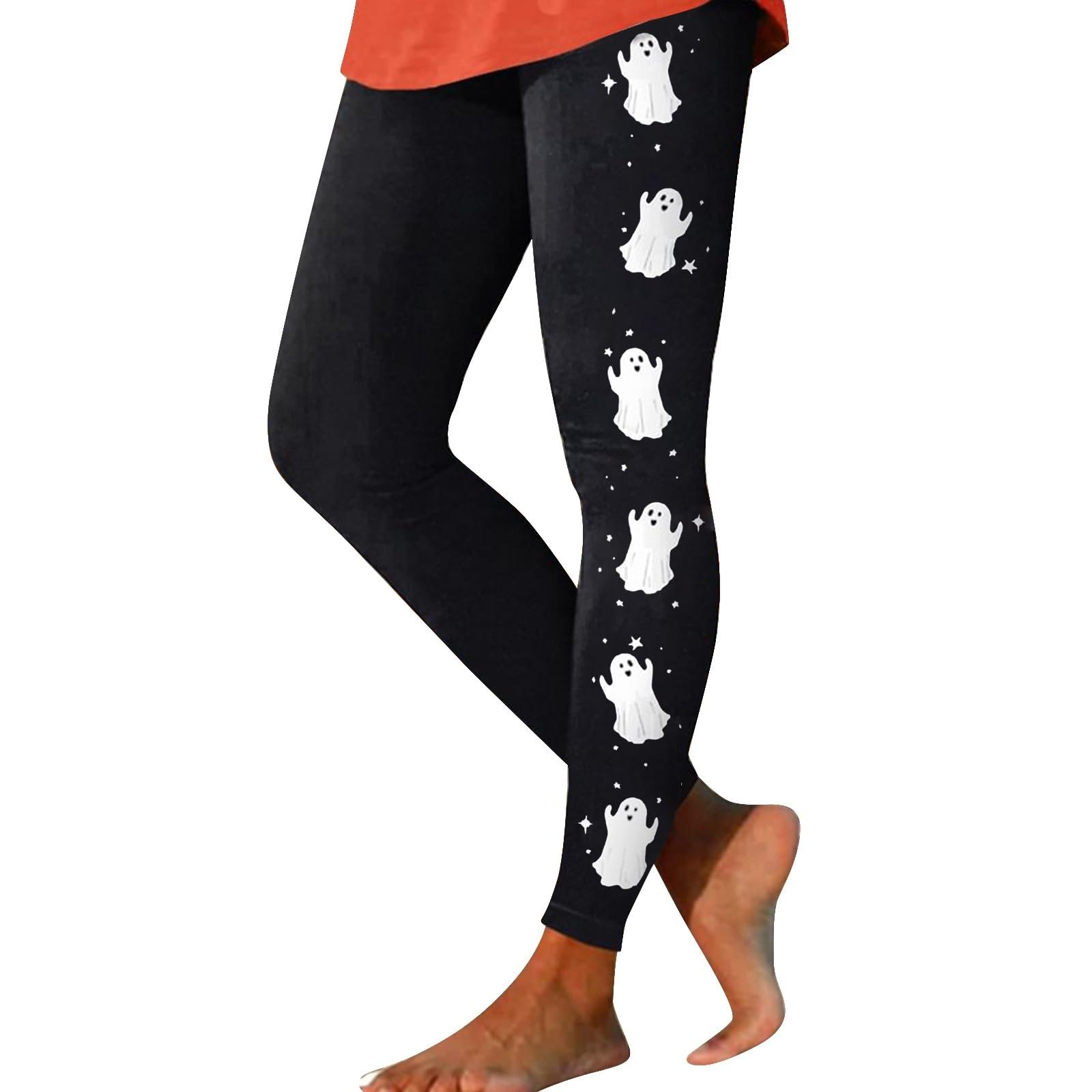 Леггинсы Christmas Женские Slim Fashion Halloween Printed Sports Yoga, фото №1