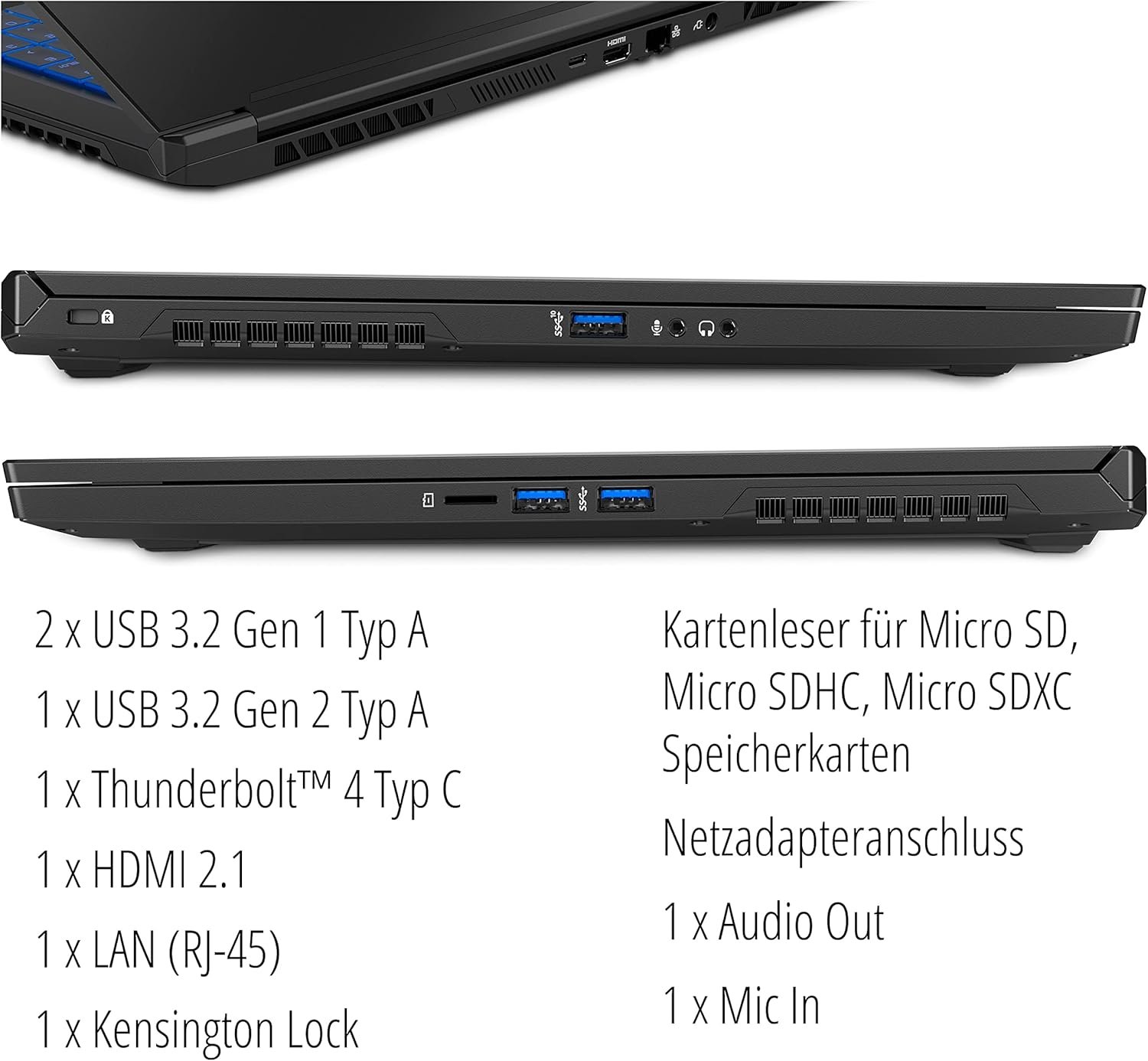 Ігровий ноутбук 17,3" Medion (Lenovo Group) Erazer Beast X30-MD | Intel Core i7-12700H | IPS (2560x1440) QHD 165 Гц | RAM 32 ГБ | SSD NVME 1 ТБ | Nvidia GeForce RTX 3070Ti, 8 ГБ | Win11 (5150), фото №9