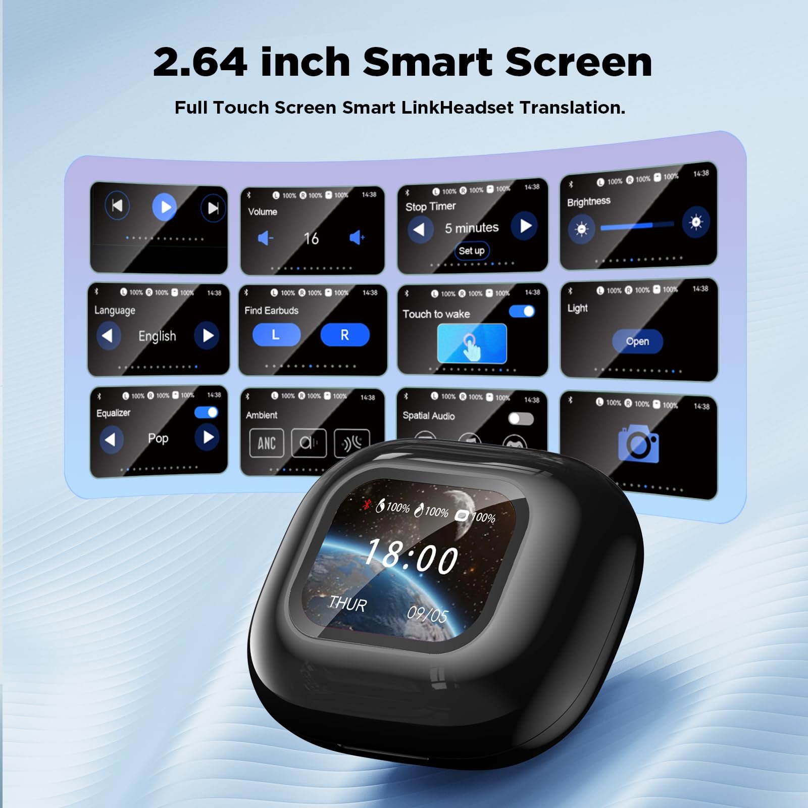 Навушники-перекладач MINISO M95 Ki, відкриті, чорний, фото №4