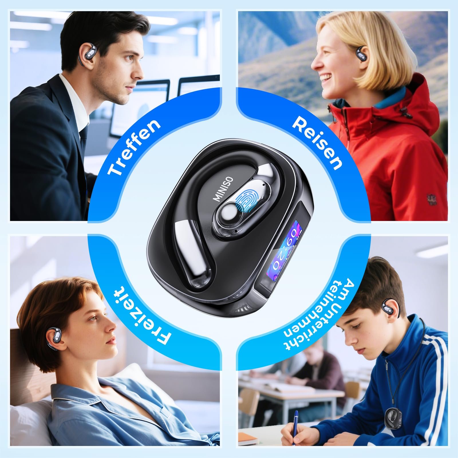 Навушники-перекладач MINISO MS193 Ki, 3-в-1 Голосовий 135 мов, фото №6