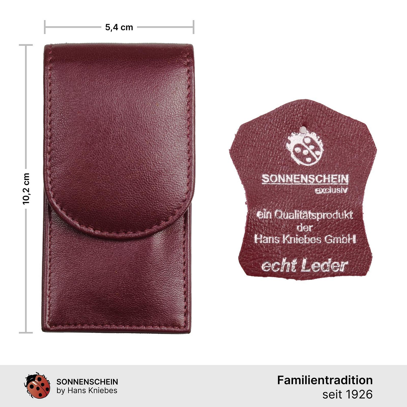 Набір для манікюру Sonnenschein by Hans Kniebes 3 предмети, кишеньковий, чохол з овечої шкіри Nappa (бордовий), фото №6 Набір для манікюру Sonnenschein by Hans Kniebes 3 предмети, кишеньковий, чохол з овечої шкіри Nappa (бордовий), фото №6