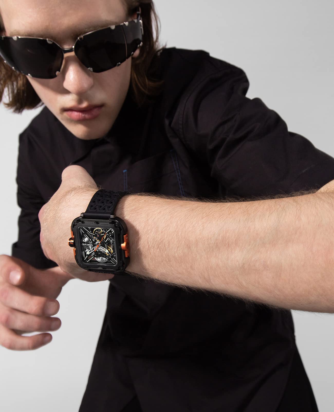 Часы CIGA Design X Series Автоматические Нержавеющая сталь Механические Скелетон с сапфировым стеклом с нейлоновым и силиконовым ремешком, фото №4 Часы CIGA Design X Series Автоматические Нержавеющая сталь Механические Скелетон с сапфировым стеклом с нейлоновым и силиконовым ремешком, фото №4