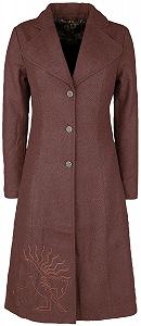 Пальто Lally Зимнее Женское Фантастические звери 3 Бордовый - Фото 1