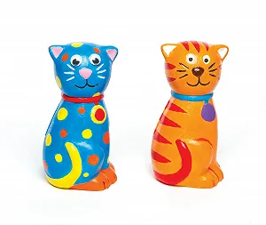 Копилка Baker Ross Кот Керамическая 12 см White - Фото 1