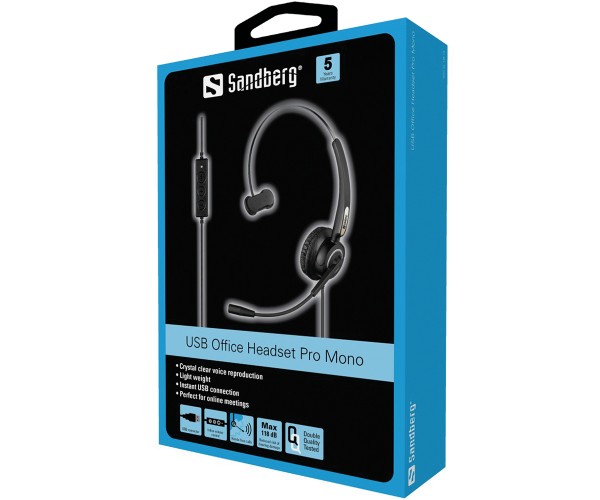 Навушники з мікрофоном Sandberg USB Office Headset Pro Mono, фото №3