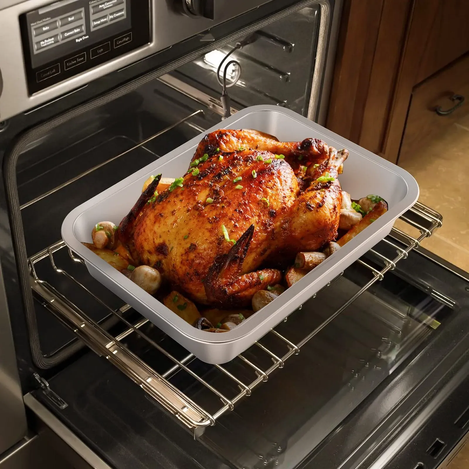 Форма для запекания Onlyfire 40 x 30 x 6.8 cm Stainless Steel Rectangular, фото №6