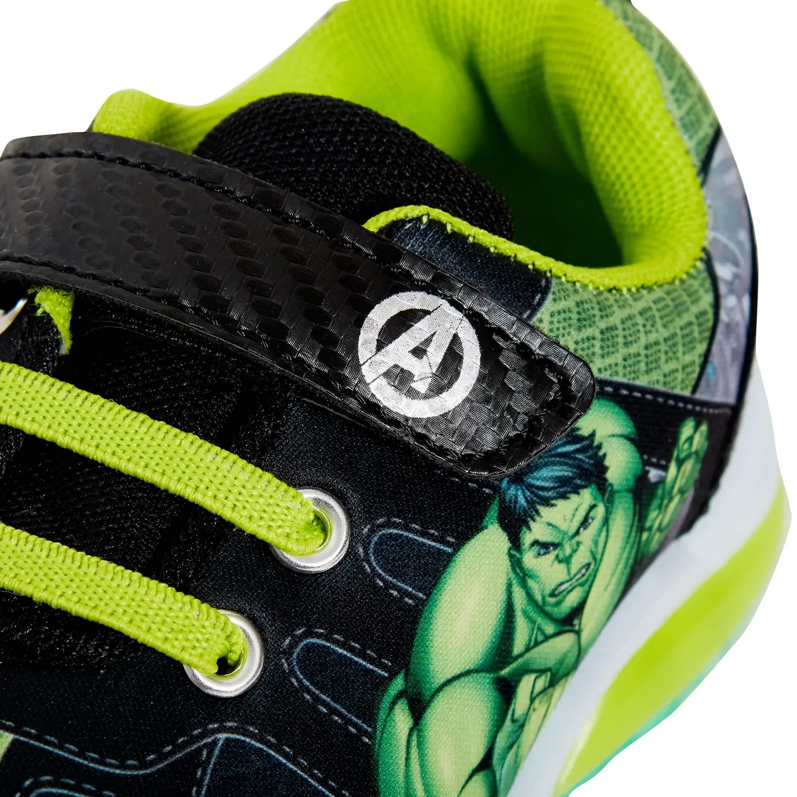 Кроссовки Marvel Incredible Hulk Avengers с подсветкой для мальчиков, фото №2