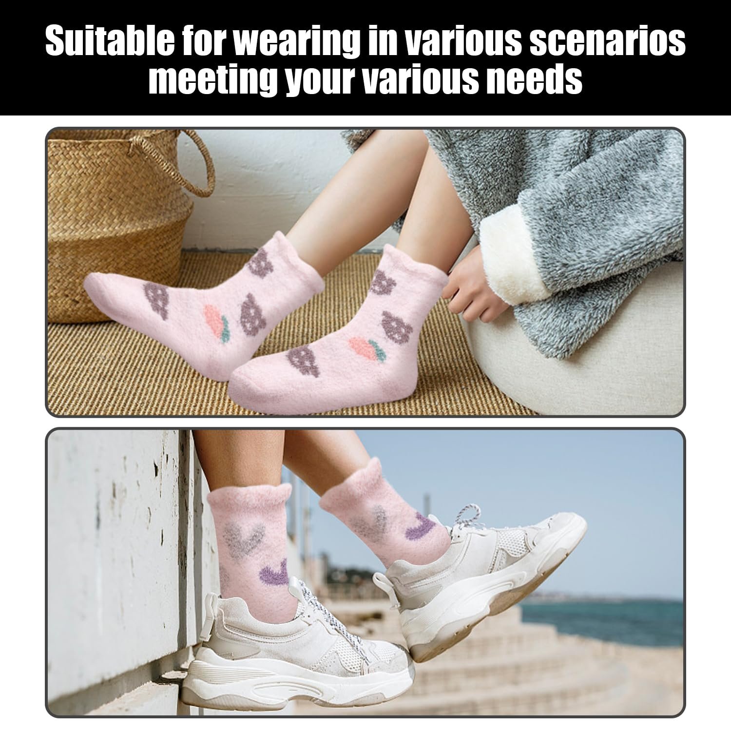 Шкарпетки з візерунком Love 5 пар, фото №6