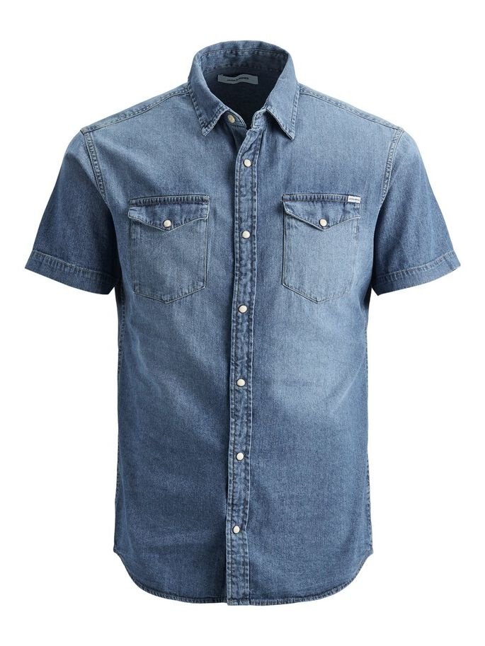 Рубашка Jack&Jones SHERIDAN 12159371 M Голубой Деним, фото №5