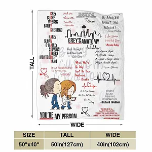 Одеяло Grey's Anatomy, Супер Мягкое Флисовое Одеяло для Кровати, Дивана, Спальни, Гостиной, 125 x 100 см, Серый synthetic.ua - Фото 1
