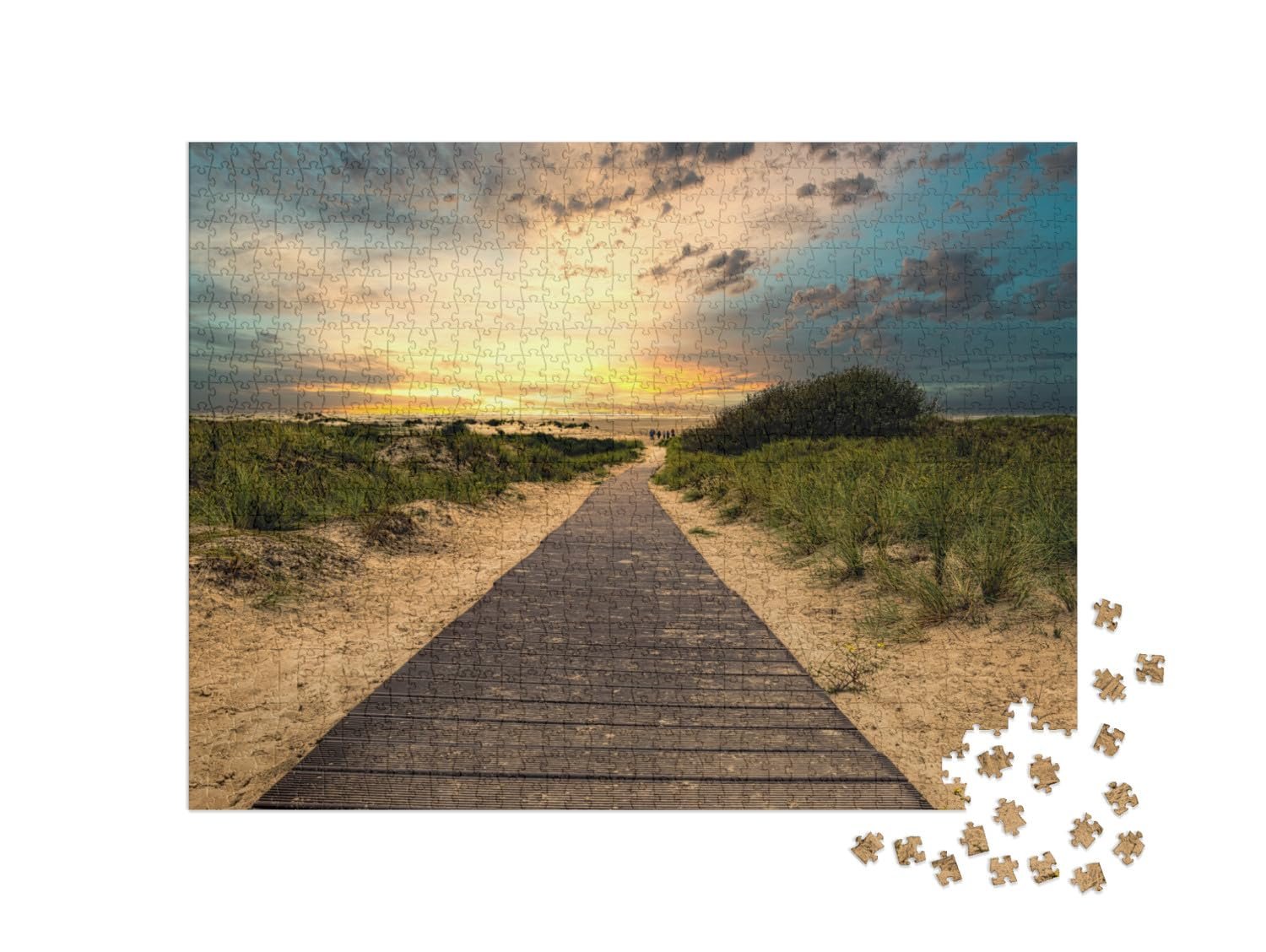 Пазл puzzleYOU Borkum Puzzle Collection "Красивое вечернее небо над Боркумом, Германия" 1000 элементов, фото №2