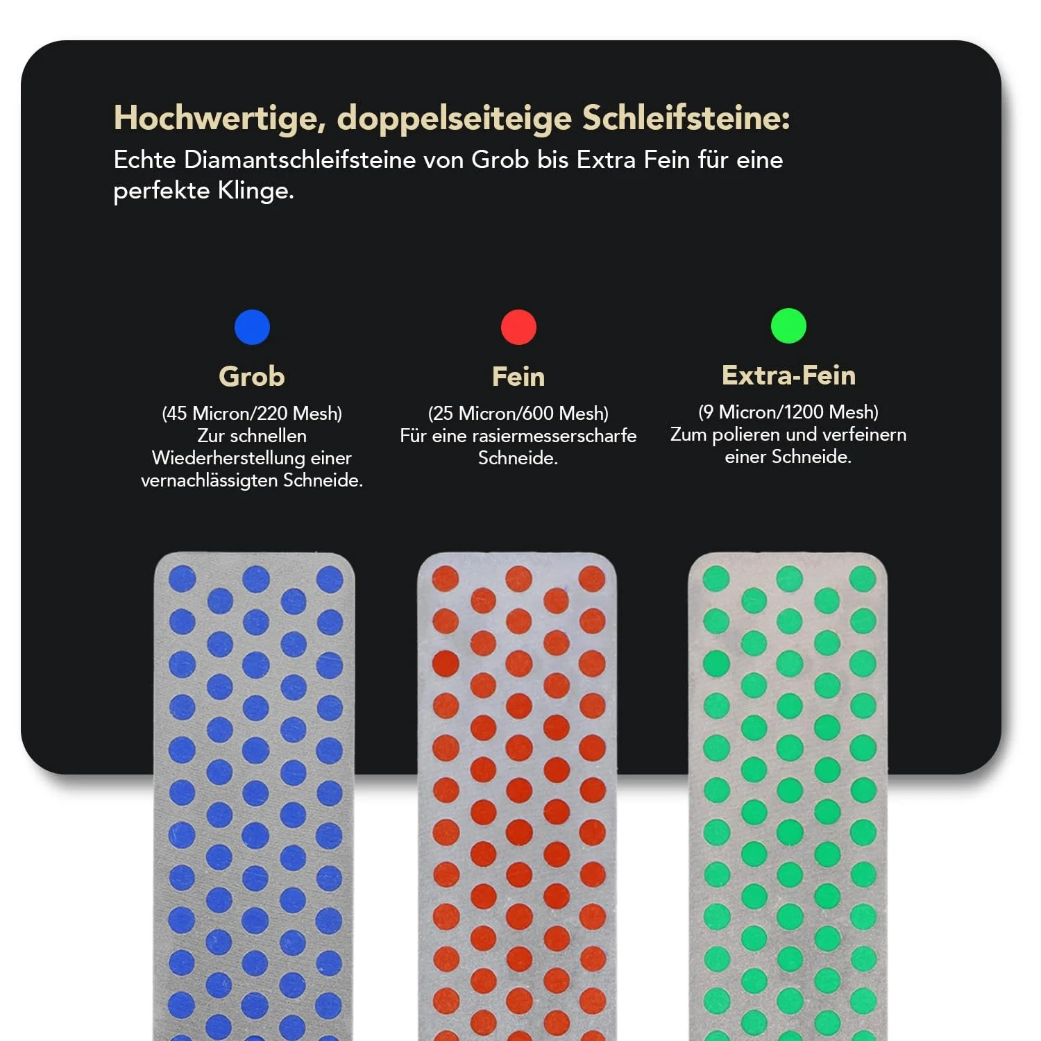 Набор для заточки DMT Aligner Diamond 3 камня (C, F, E) многоцветный, фото №4