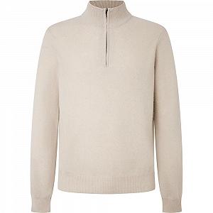 Пуловер Hackett London, чоловічий, Merino Cash Mix Hzip - Фото 1