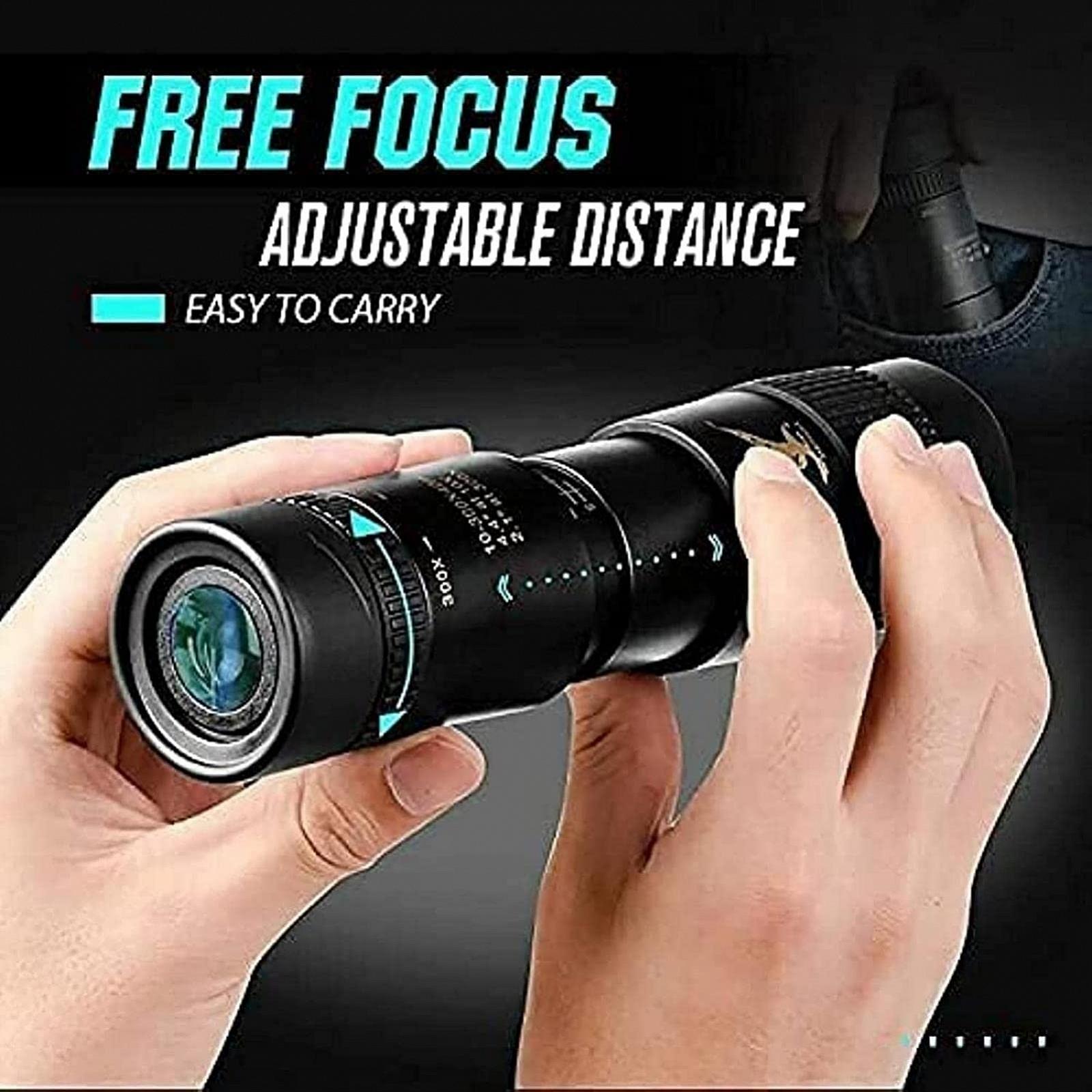 Телескоп 4k 4k 10-300x40mm Super Telephoto Zoom Монокулярный телескоп Портативный с увеличением 300x, фото №4