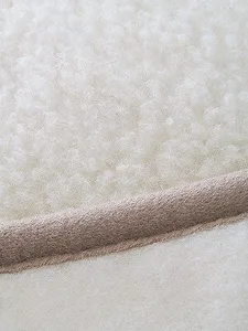 Вовняний Плед Білий Покривало на ліжко Вовняний Плед з чистої вовни Дивана 100% Мериносова вовна Кучерявий (135 x 200 см) synthetic.ua - Фото 1